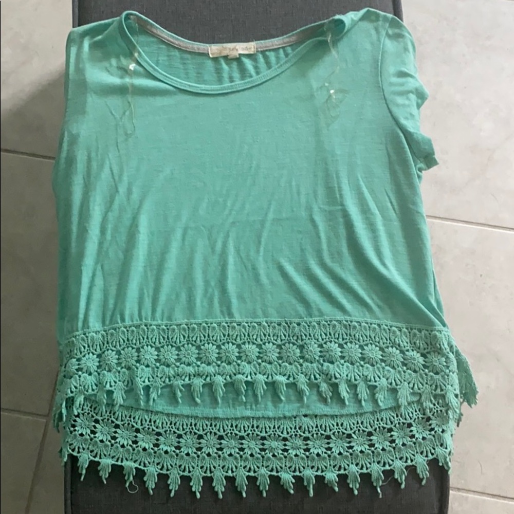 Teal crop top
